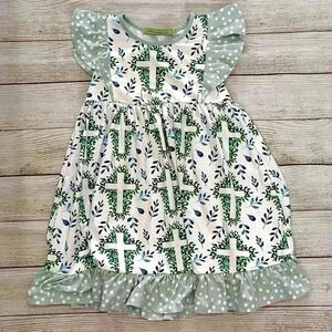 Cross Green White Dress